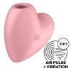 SATISFYER - CUTIE HEART STIMULATEUR ET VIBRATEUR DE PULSE D'AIR ROSE SATISFYER AIR PULSE