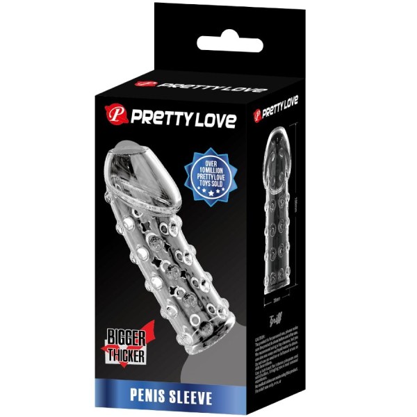Pretty Love - Funda para pene transparente, ajustada y voluminiza