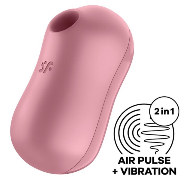 SATISFYER - STIMULATEUR ET VIBRATEUR D'IMPULSIONS D'AIR DE BARBE À COTON ROSE SATISFYER AIR PULSE
