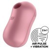 SATISFYER - STIMULATEUR ET VIBRATEUR D'IMPULSIONS D'AIR DE BARBE À COTON ROSE SATISFYER AIR PULSE