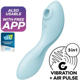 SATISFYER - CURVY TRINITY 5 BLUE ESTIMULADOR E VIBRADOR APLICAÇÃO SATISFYER CONNECT