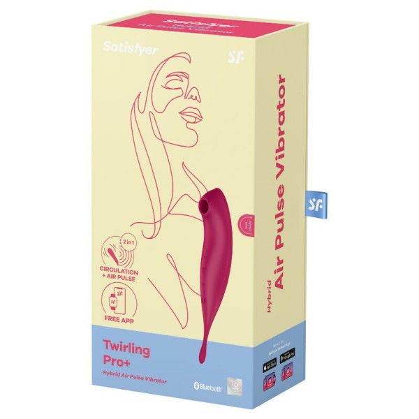 SATISFYER - APPLICATION DE STIMULATEUR ET VIBRATEUR TWIRLING PRO+ ROUGE SATISFYER CONNECT