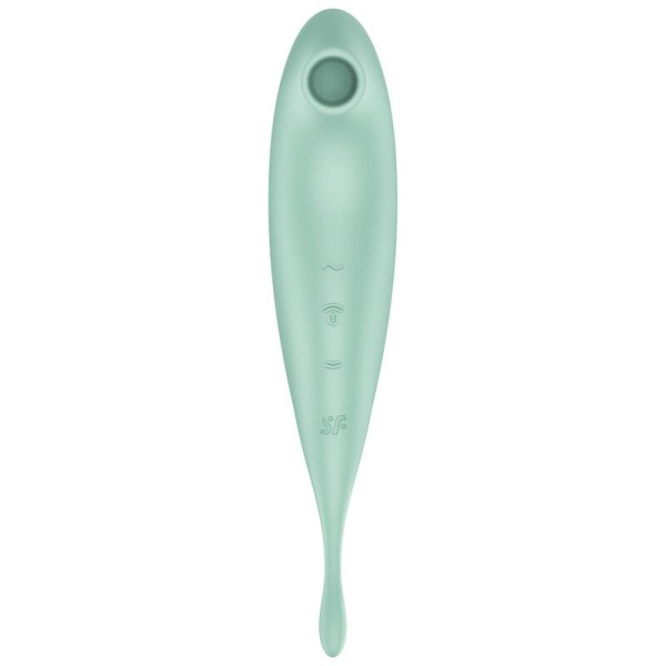 SATISFYER - APPLICATION DE STIMULATEUR ET VIBRATEUR TWIRLING PRO+ VERT SATISFYER CONNECT