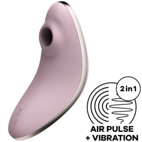 SATISFYER - ESTIMULADOR E VIBRADOR VULVA LOVER 1 AIR PULSE ROXO SATISFYER AIR PULSE