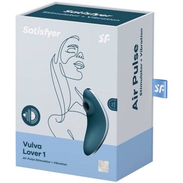 SATISFYER - VULVA LOVER 1 STIMULATEUR ET VIBRATEUR AIR PULSE BLEU SATISFYER AIR PULSE