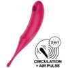 SATISFYER - ESTIMULADOR E VIBRADOR TWIRLING PRO AIR PULSE VERMELHO SATISFYER AIR PULSE
