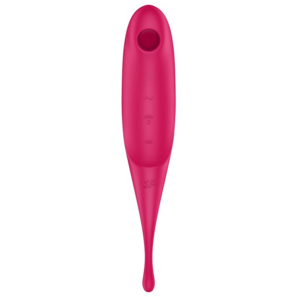 SATISFYER - ESTIMULADOR E VIBRADOR TWIRLING PRO AIR PULSE VERMELHO SATISFYER AIR PULSE