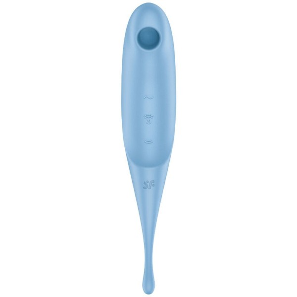SATISFYER - STIMULATEUR ET VIBRATEUR TWIRLING PRO AIR PULSE BLEU SATISFYER AIR PULSE