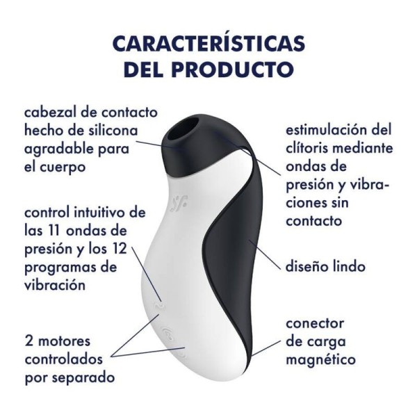 SATISFYER - ESTIMULADOR DE PULSO DE AIRE ORCA SATISFYER + VIBRACI