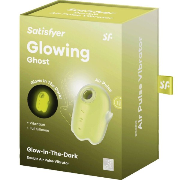 SATISFYER - GLOWING GHOST AIR PULSE & VIBRATEUR JAUNE SATISFYER AIR PULSE