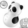 SATISFYER - ESTIMULADOR E VIBRADOR POCKET PANDA PRETO E BRANCO SATISFYER AIR PULSE