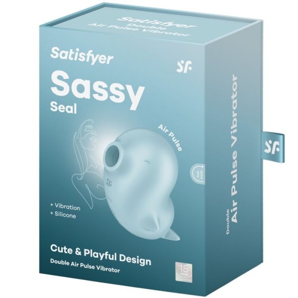 SATISFYER - SASSY SEAL STIMULATEUR ET VIBRATEUR BLEU SATISFYER AIR PULSE