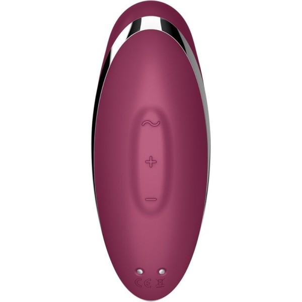 SATISFYER - TAP & CLIMAX 2 VIBRATEUR & STIMULATEUR ROUGE SATISFYER VIBRATOR