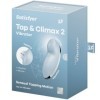 SATISFYER - TAP & CLIMAX 2 VIBRATEUR & STIMULATEUR BLEU SATISFYER VIBRATOR