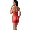 PASSION - BS096 BODYSTOCKING ROUGE TAILLE UNIQUE PASSION WOMAN BODYSTOCKINGS