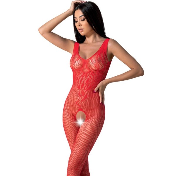 PASSION - BS098 BODYSTOCKINGS ROJO TALLA ÚNICA PASSION BODYSTOCKI