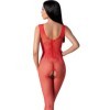 PASSION - BS098 BODYSTOCKINGS ROJO TALLA ÚNICA PASSION BODYSTOCKI