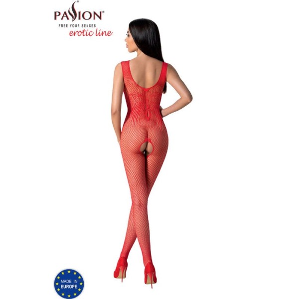 PASSION - BS098 BODYSTOCKINGS ROJO TALLA ÚNICA PASSION BODYSTOCKI