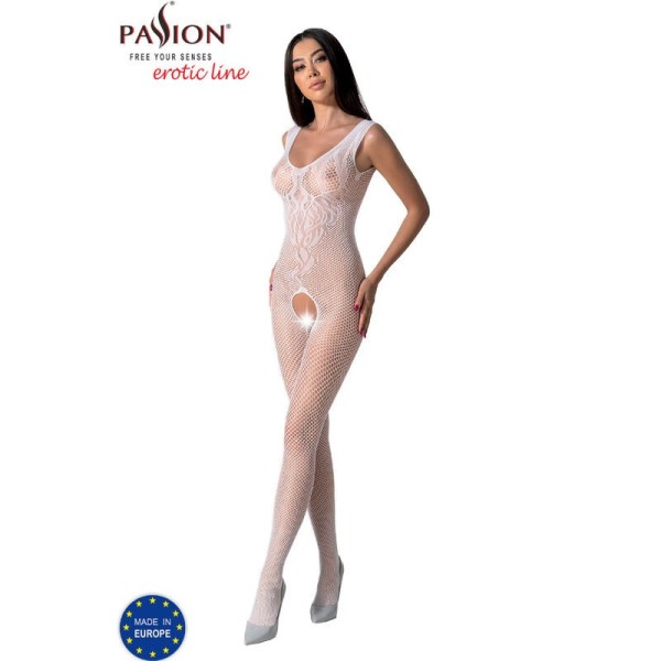 PASSION - BS098 BODYSTOCKING BLANC TAILLE UNIQUE PASSION WOMAN BODYSTOCKINGS