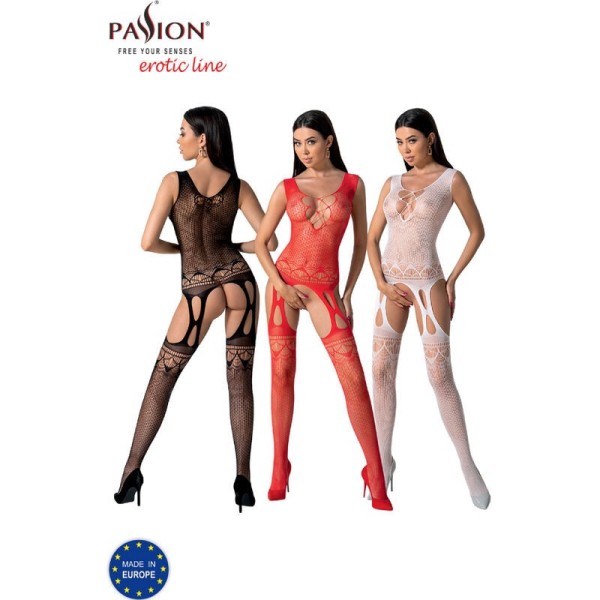 PASSION - BS099 BODYSTOCKING ROUGE TAILLE UNIQUE PASSION WOMAN BODYSTOCKINGS