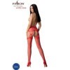 PASSION - S027 MEDIAS ROJAS CON LIGUERO TALLA ÚNICA PASSION MUJER