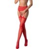 PASSION - S028 MEDIAS ROJAS CON LIGUERO TALLA ÚNICA PASSION MUJER