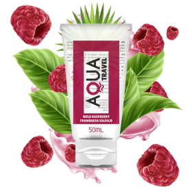 AQUA TRAVEL - LUBRIFIANT A BASE D''EAU SAVEUR FRAMBOISE SAUVAGE - 50 ML AQUA TRAVEL