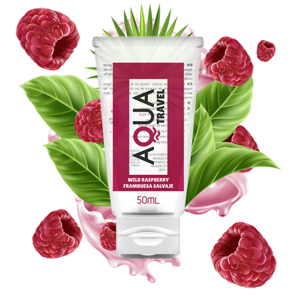 AQUA TRAVEL - LUBRIFIANT A BASE D''EAU SAVEUR FRAMBOISE SAUVAGE - 50 ML AQUA TRAVEL