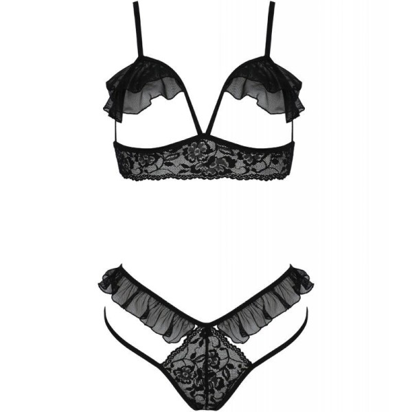 PASSION - ENSEMBLE DOLLY DEUX PIÈCES NOIR S/M PASSION WOMAN SETS