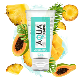 AQUA TRAVEL - SAVEUR LUBRIFIANT A BASE D''EAU FRUITS TROPICAUX - 50 ML AQUA TRAVEL
