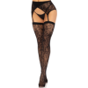 LEG AVENUE - CUISSES DENTELLES & JARRETELLES NOIR LEG AVENUE HOSIERY