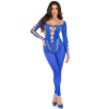 LEG AVENUE - BODYSTOCKING CHEVILLE RECKLESS BLEU ROYAL LEG AVENUE BODYSTOCKINGS