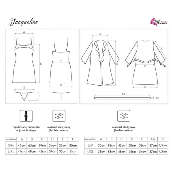 LIVCO CORSETTI FASHION - JACQUELINE LC 90249 VESTIDO ROBE + CAMISA + CALCINHA ROXO S/M CONJUNTOS LIVCO CORSETTI