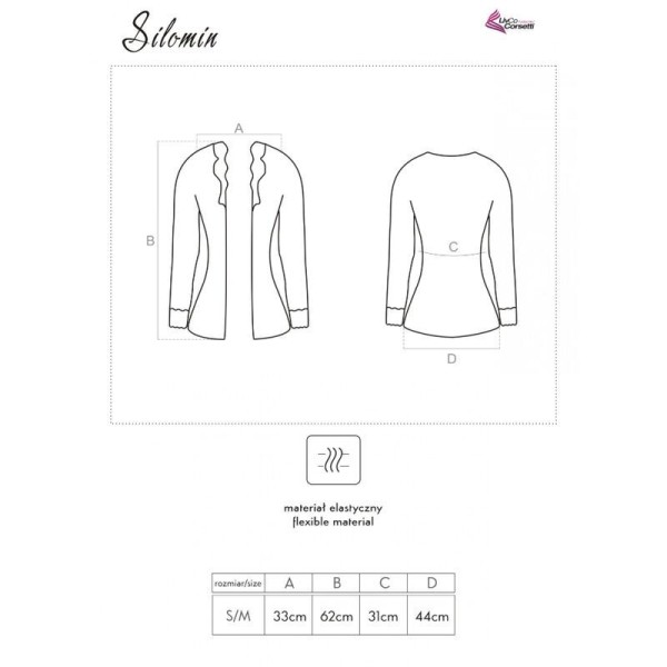 LIVCO CORSETTI FASHION - BODY + roupão SILOMIN LC 1401 PRETO TAMANHO ÚNICO CONJUNTOS LIVCO CORSETTI