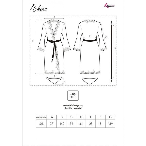 LIVCO CORSETTI FASHION - ROBE NOKINA LC XG055 + CULOTTE NOIR TAILLE UNIQUE LIVCO CORSETTI SETS