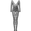 LIVCO CORSETTI FASHION - BODYSTOCKING CELDON SANS CROTCHLESS NOIR TAILLE UNIQUE LIVCO CORSETTI BODYSTOCKINGS