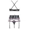 LIVCO CORSETTI FASHION - SNEHANA LC 90443 SOUTIEN-GORGE + JARRETIÈRE + CULOTTE NOIR L/XL LIVCO CORSETTI SETS