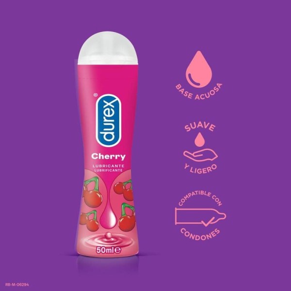 DUREX - JUEGO CEREZA 50 ML LUBRICANTES DUREX - Con deliciosos sab