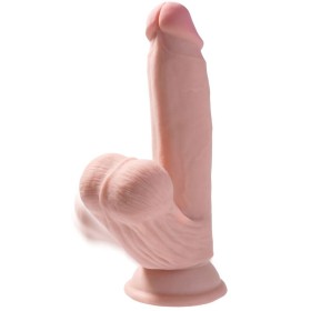 King Cock - Bolas Consolador 3D Plus 15,2 CM Piel Clara