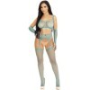 LEG AVENUE - BAS & GANTS CROP TOP BLEU LEG AVENUE SETS