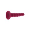 GET Real - Ribbed Dong 12 CM Rojo - Consoladores con correa