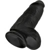 King Cock - Pene Gordito Realista 23 CM Negro - Consoladores con 