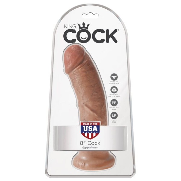 King Cock - Pene Realista 19,5 CM Caramelo - Consoladores con cor