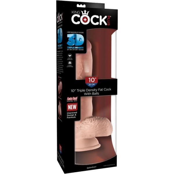 King Cock - Pene Realista Con Bolas 19,4 CM Luz