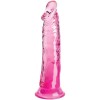 King Cock - Pênis Transparente Realista 19,7 CM Rosa