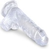 King Cock - Pene Realista Transparente Con Bolas 10,1 CM Transpar