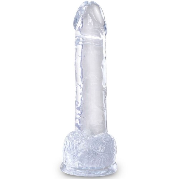 King Cock - Pene Realista Transparente Con Bolas 15,2 CM Transpar