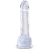 King Cock - Pene Realista Transparente Con Bolas 15,2 CM Transpar