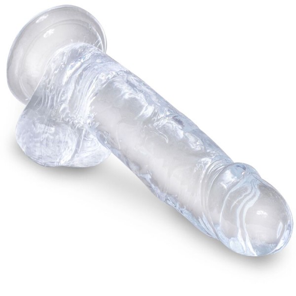King Cock - Pene Realista Transparente Con Bolas 15,2 CM Transpar