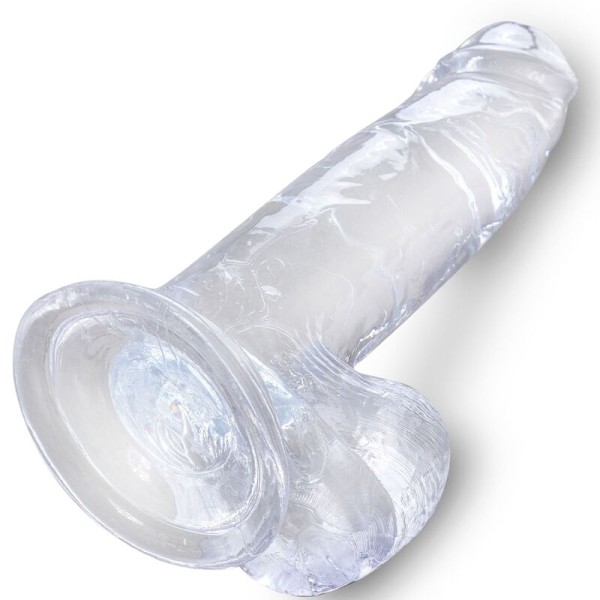 King Cock - Clear Pénis Réaliste Avec Boules 15.2 CM Transparent
